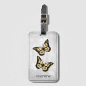 Bagagelabel van goudvlinder (Voorkant (verticaal))