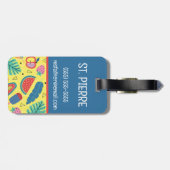 Bagagelabel van het Initiaal van het Kind van het  (Achterkant horizontaal)