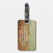 Bagagelabel van het Italiaanse landzijrolmonogram (Achterkant verticaal)