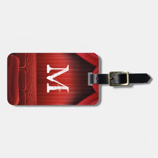Bagagelabel van het Red Curtain Theater Monogram (Voorkant horizontaal)