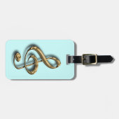 Bagagelabel van het Treble Clef Musical Symbol (Voorkant horizontaal)