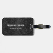 Bagagelabel van het Zwarte Patroonpatroon van Snak (Achterkant horizontaal)