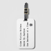 Bagagelabel van Justitie (Voorkant (verticaal))