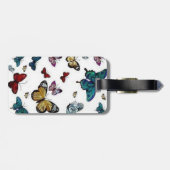 Bagagelabel van kleurrijk Butterfly Butterflies (Achterkant horizontaal)