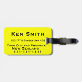 bagagelabel van Nieuw-Zeeland (Achterkant horizontaal)