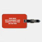 Bagagelabel van rode aardbei (Achterkant horizontaal)