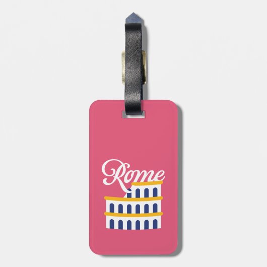 Bagagelabel van Rome (Achterkant verticaal)