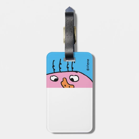 bagagelabel van steve (Achterkant verticaal)