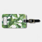 bagagelabel van tropische palmbladeren (Voorkant horizontaal)
