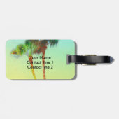 bagagelabel van tropische palmbomen (Achterkant horizontaal)