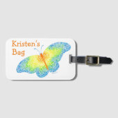 Bagagelabel van vlinder (Voorkant (horizontaal))