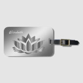 Bagagelabel van zilverlotusbloem (Voorkant (horizontaal))