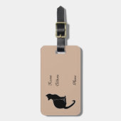 Bagagelabel van zwarte katten (Voorkant verticaal)