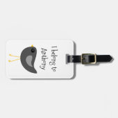 Bagagelabel van zwarte vogelpest (Voorkant horizontaal)