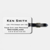 bagagelabel van Zwitserland (Achterkant horizontaal)