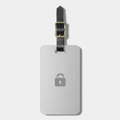 Bagagelabel vergrendelen met lederen riem (Voorkant verticaal)