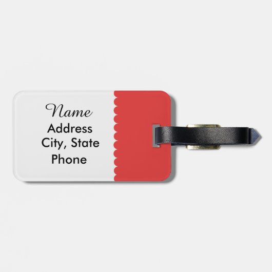 Bagagelabel Vintage Image (Achterkant horizontaal)