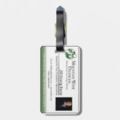 Bagagelabel  Visitekaartje (Achterkant verticaal)