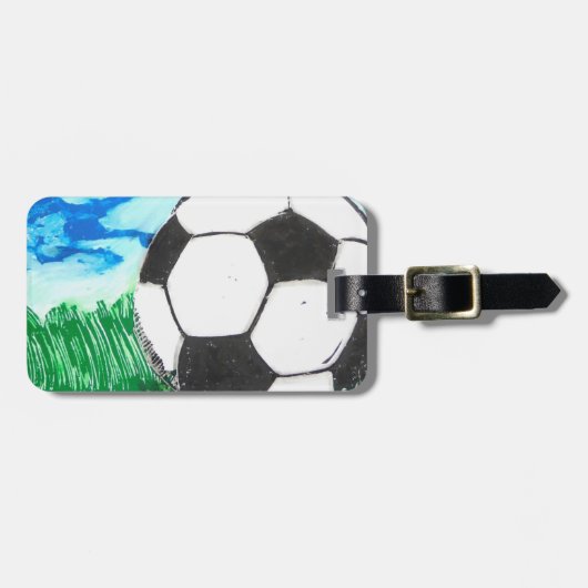 Bagagelabel Voetbal (Voorkant horizontaal)