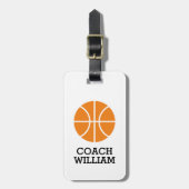 Bagagelabel voor aangepast reizen voor basketbalsp (Voorkant verticaal)