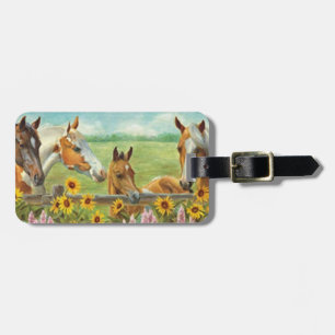 Bagagelabel voor aangepaste paarden