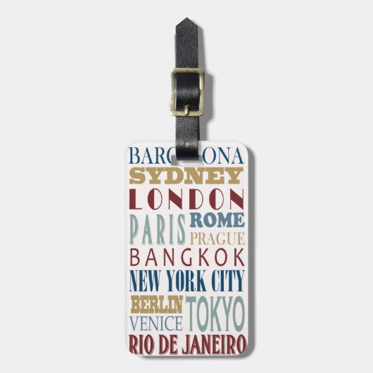 Bagagelabel voor bestemmingsreizen (Voorkant verticaal)