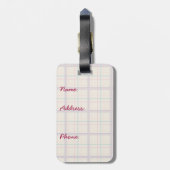 Bagagelabel voor de zomerperiode (Achterkant verticaal)