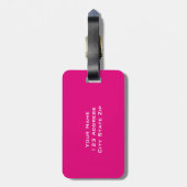 Bagagelabel voor gepersonaliseerd monogram voor vr (Achterkant verticaal)