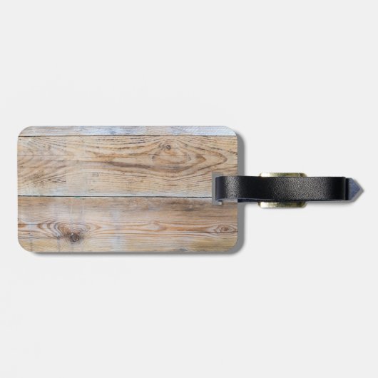 Bagagelabel voor houtontwerp (Achterkant horizontaal)