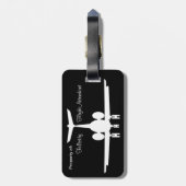 Bagagelabel voor humoristisch reizen (Achterkant verticaal)