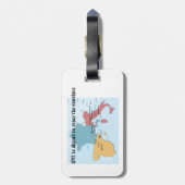 Bagagelabel voor persoonlijk reizen - Naar Spanje  (Achterkant verticaal)