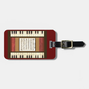 bagagelabel voor piano-muziekopnames
