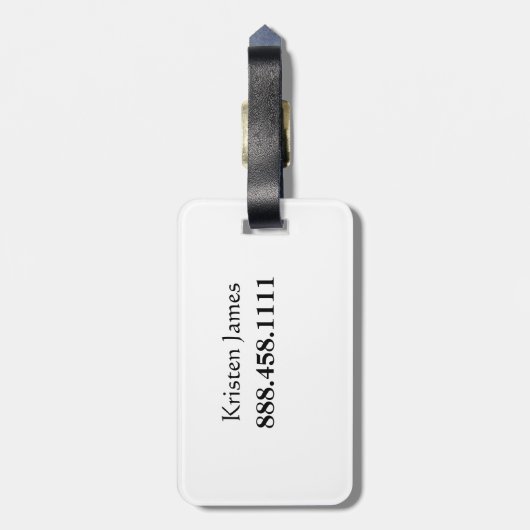 Bagagelabel voor reizen - Gepersonaliseerd (Achterkant verticaal)