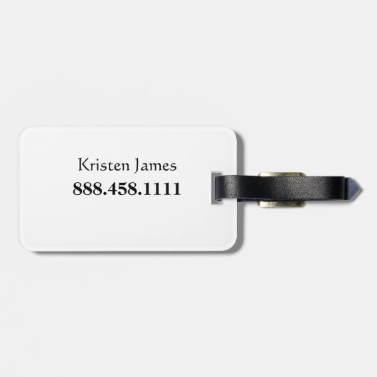 Bagagelabel voor reizen - Gepersonaliseerd (Achterkant horizontaal)