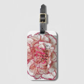 Bagagelabel voor roze en witte bloem (Voorkant (verticaal))
