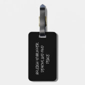 Bagagelabel voor Yaka (Sri Lanka-duivel) (Achterkant verticaal)