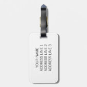 Bagagelabel voor zwart/wit anker (Achterkant verticaal)