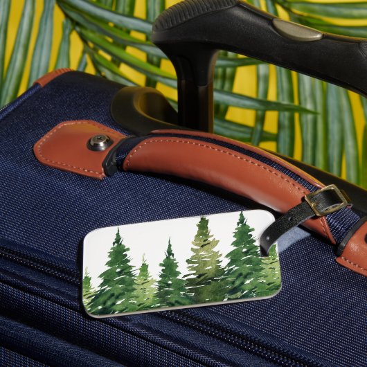 Bagagelabel - Waterverf bos (Voorkant Insitu 3)