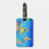 bagagelabel - Wereldkaart (Achterkant verticaal)