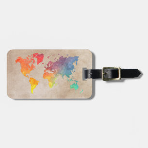 bagagelabel wereldkaart #map