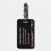 Bagagelabel wereldvlaggen (Achterkant verticaal)