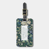 BAGAGELABEL : WILLIAM MORRIS : PLATTELAND (Voorkant verticaal)