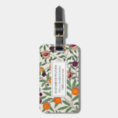 BAGAGELABEL : WILLIAM MORRIS : POMEGRANATEN (Voorkant verticaal)