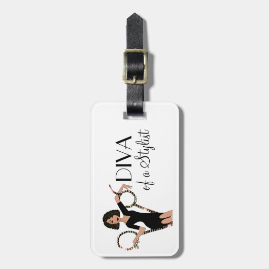 bagagelabels "Afrikaans+Amerikaans Diva of a Styli (Voorkant verticaal)