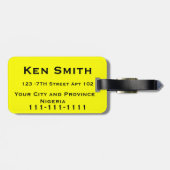 Bagagelabels Nigeria (Achterkant horizontaal)