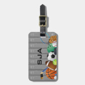 Bagagelabels Sportkluisontwerp (Voorkant verticaal)