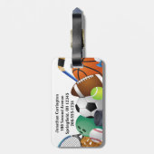 Bagagelabels Sportontwerp (Achterkant verticaal)