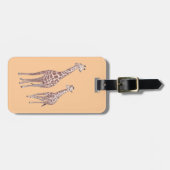 Bagagelabels tekenen voor moeder- en kindergiraffe (Voorkant horizontaal)