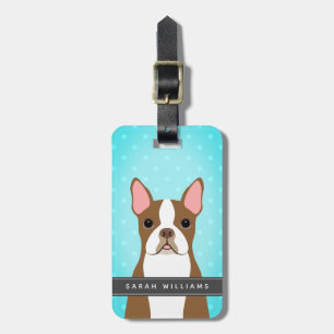 Bagagelabels van Boston Terrier