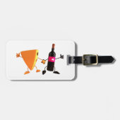 Bagagelabels van wijn en kaas (Voorkant horizontaal)